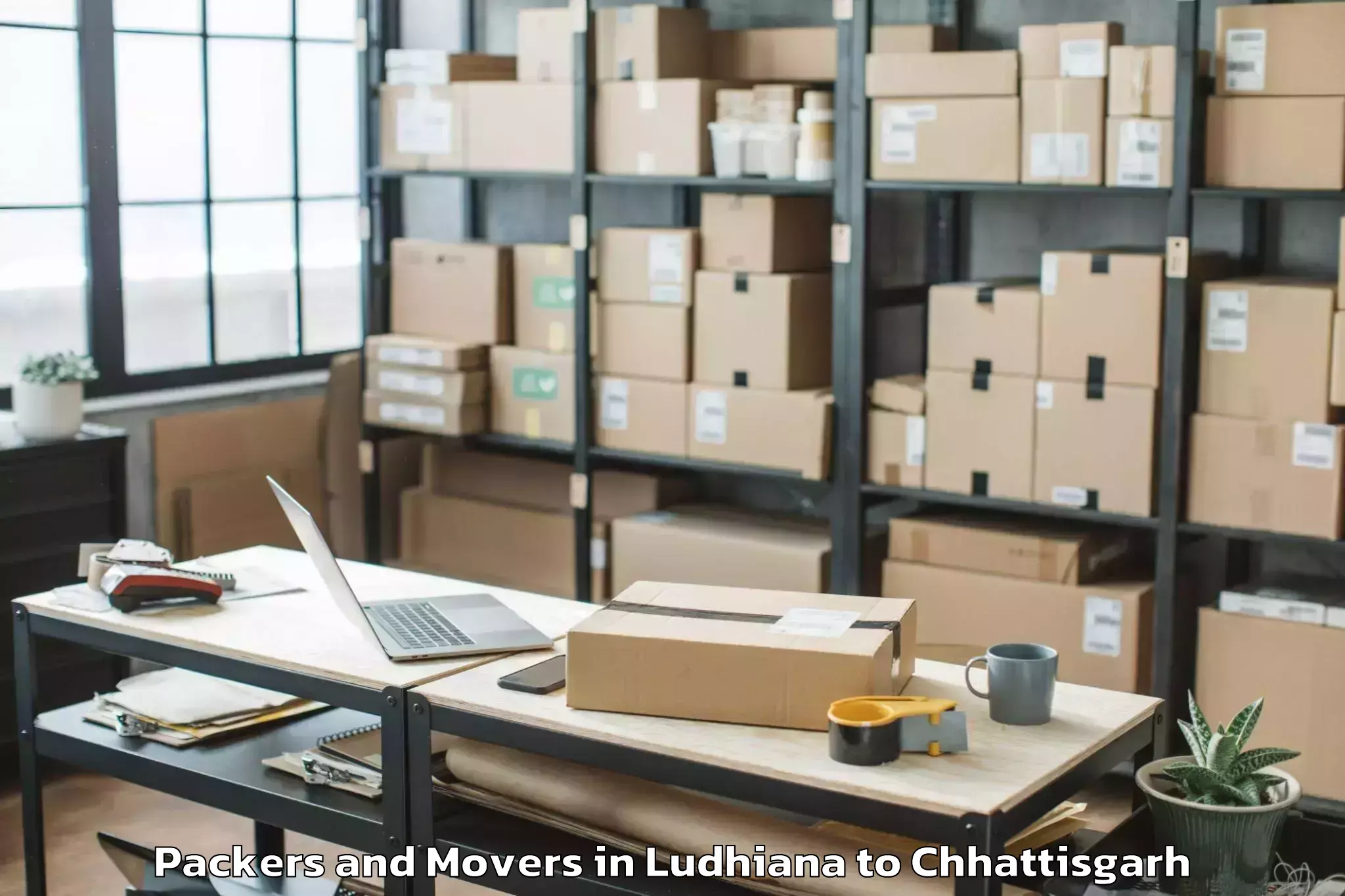 Reliable Ludhiana to Patan Durg Packers And Movers